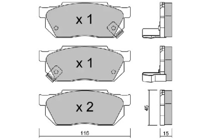 Комплект тормозных колодок AISIN BPHO-1906